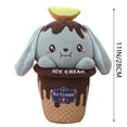thumbnail image 2 of Ice Cream Bunny Plush Toy, Soft Lop-eared Rabbit Stuffed Animal, Creative Dessert Theme Animal Doll for Home Decoration and Birthday Gifts C#130 Gray, 2 of 2