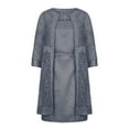 thumbnail image 4 of JUNWELL Robe Deux Pièces pour Mère de la Mariée Élégante Moulante Formelle Robe d'Invitée de Mariage Décontractée à Découpes Cardigan Moulant Robe Midi Ensembles, 4 of 5