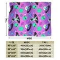 thumbnail image 3 of DouZhe Ultra-Soft Micro Fleece Lightweight Flannel Bed Blanket, Cartoon Aliens Space Vaporwave Print Cozy Warm Throw Blankets, 60"x50", 3 of 7