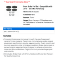 thumbnail image 2 of Front Brake Pad Set - Compatible with 2010 - 2013 Kia Forte Koup 2011 2012, 2 of 2