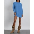 thumbnail image 4 of Faithtur Tricot Automne Hiver pour Femmes Couleur Unie Manches Longues Col Rond Long Tricoté, 4 of 9