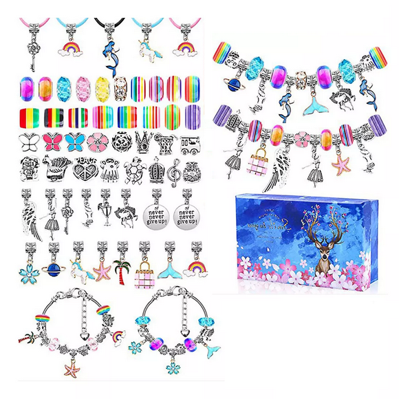 Kit De Cuentas Para Hacer Pulseras, Collares Y Joyas, 112 Pz Multicolor