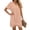 #0083-Khaki, variant on Women's T-Shirt Dresses V Neck Short Sleeve Twist Knot Eyelet Solid Casual Dresses Modern Lightweight Loose Maxi Dresses Gift