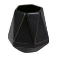 thumbnail image 2 of Supvox 1Pc Black Ceramic Pen Holder with Geometric Design for Home Desktop Organizer, 2 of 7