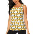 thumbnail image 1 of Balery Yellow Pears Camiseta sin mangas estampada ligera para mujer, tops de entrenamiento sin mangas, camisetas de yoga transpirables de secado rápido.-Medium, 1 of 7