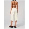 thumbnail image 6 of PISONIC Womens Workout Sets Two Piece Spaghetti Straps Sports Bra Matching Wide Leg Capri Pants Gym Work Pilates Outfits, 6 of 8