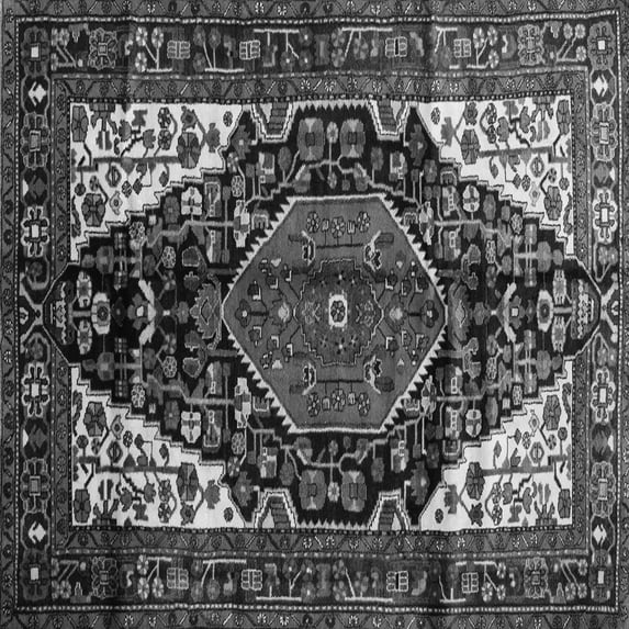 Ahgly Company Indoor Square Persian Gray Traditional Area Rugs, 7' Square