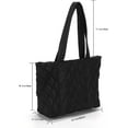 thumbnail image 6 of CoCopeaunt Quilted Tote Bags for Women Lightweight Puffer Padding Shoulder Bag Large Nylon Tote Handbag Zipper Closure, 6 of 6