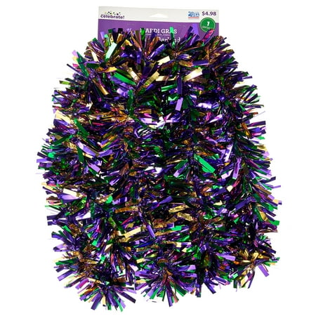 Way To Celebrate Mardi Gras Tinsel Garland