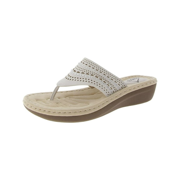 Cliffs by White Mountain Womens COMATE Rhinestone Slip On Thong Sandals