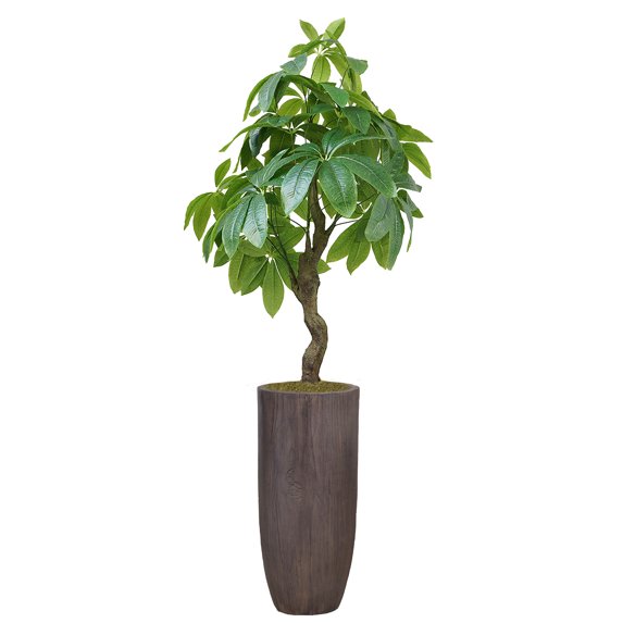 Vintage Home Artificial Faux Real Touch 5.67 Feet Tall R/T Pachira Aqua With Fiberstone Planter