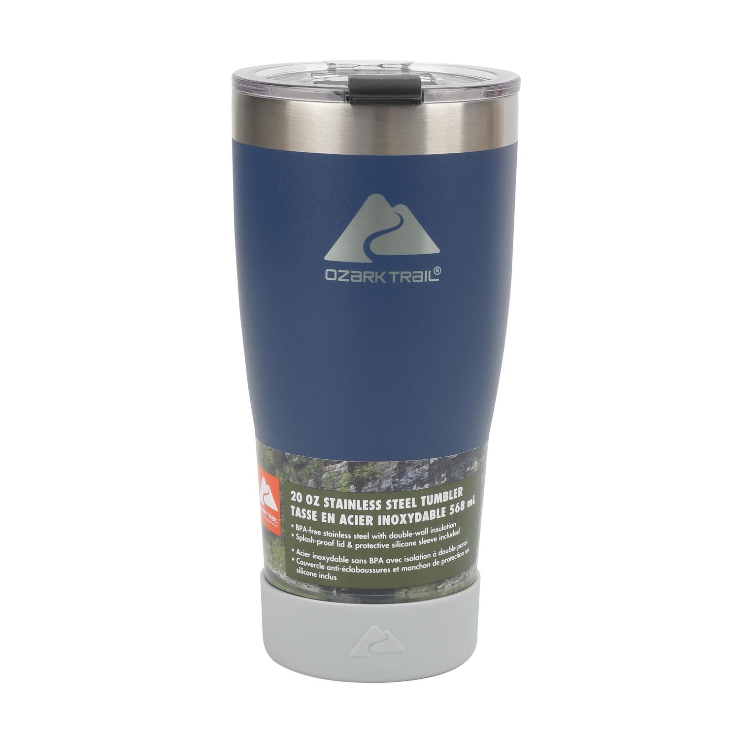 Ozark Trail Stainless Steel Vacuum Tumblers, 20 oz, Blue