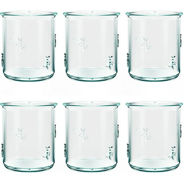 Amici Home Italian Recycled Green Regina DOF Glass Set of 6 - 12 Oz