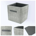 thumbnail image 2 of REGALWOVEN Storage Cube, 3 Pcs Fabric Storage Bin with Handle for Shelves Closet, Collapsible Storage Basket for Organizing Clothes Books Gray 11*11*11in, 2 of 6