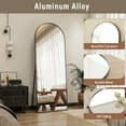 thumbnail image 6 of Anyrose 65.3"x24" Arched Floor Mirror Free-standing Full-length Mirror , Black, 6 of 6