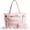 Pink, variant on Puffer Tote Bag for Women 15.6-inch Lightweight and Fluffy Work Handbag, Everyday College Bag, Suitable for School, Travel, and Gym  , Ideal Gift for Women.