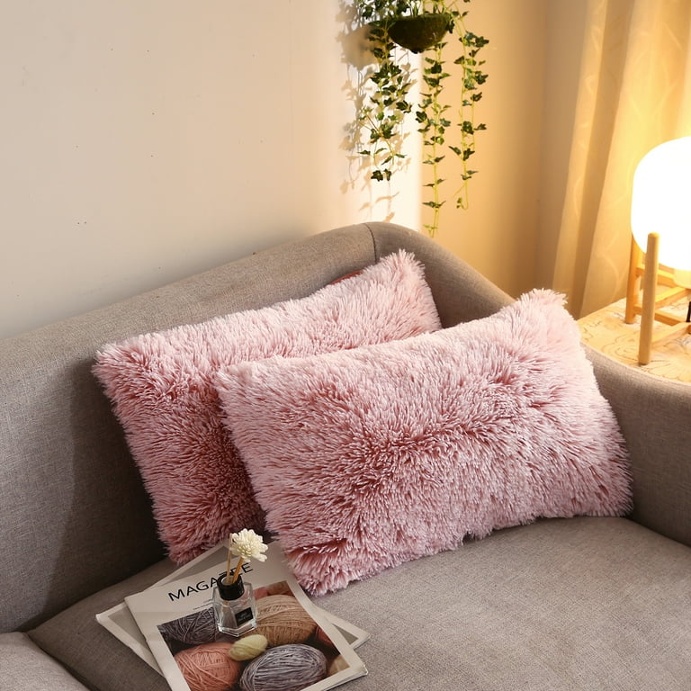 Fluffy Fur Plush Pillow Case Shaggy Home Sofa Decor Soft Cushion Cover Throw  Hot