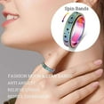 thumbnail image 2 of PULLIMORE Titanium Steel Spinner Ring, Moon Star Anxiety Fidget Band Men Women, 2 of 7