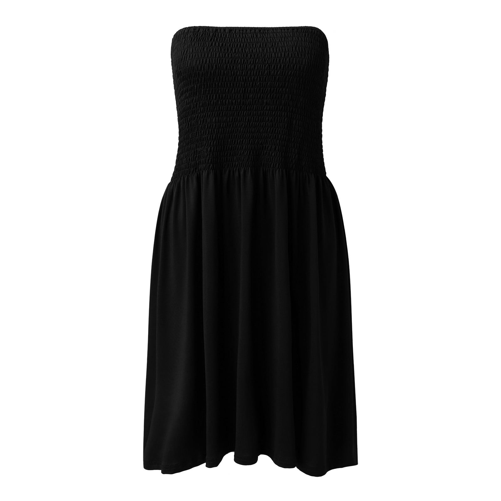 Summer Dresses For Women 2023 Beach Off Shoulder Strapless Sleeveless Tube Top Soild Coverup Flowy Midi Summer Maxi Dresses For Women 2023
