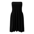 thumbnail image 7 of Summer Dresses For Women 2023 Off Shoulder Strapless Sleeveless Tube Top Dress Soild Beach Coverup Flowy Midi Dress, 7 of 7