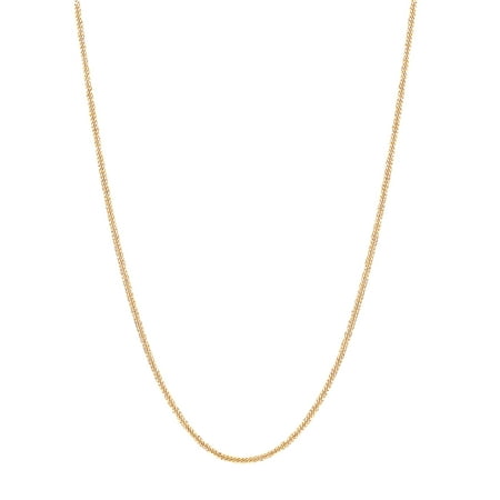 10k Solid Yellow or White Gold Round Wheat Chain Necklace 1 Mm