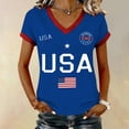 thumbnail image 2 of MEICHEN 4th Of July Shirts For Women Summer USA Star Stripes Graphic Tees Memorial Day Outfit 250th Anniversary USA Shirt, 2 of 7
