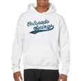 thumbnail image 3 of UGP Campus Apparel Colorado Springs Baseball Script - Hometown Pride, Pitcher Hoodie - 2X-Large - White, 3 of 6