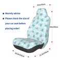 thumbnail image 3 of Wukai Sea Turtle Full Set Car Seat Covers with Soft Padding Universal Auto Front Seats Protector and Cushion Mat, 3 of 5