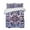 White Light Purple Violet, variant on Quilts Queen Size, Blue Purple Ethnic Soft Comforter Bedding Set for Bed, Rustic Boho Flowers Impressionist Lightweight Quilted Bedspread with Pillow Cover(2 Pieces) for All Season, 90x96 Inch