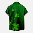 thumbnail image 4 of Midsumdr St. Patrick's Day Shirts for Men Casual Buttons Turndown Collar Shirts with Pocket Short Sleeve Plus Size Comfortable Hawaiian Shirt, 4 of 5