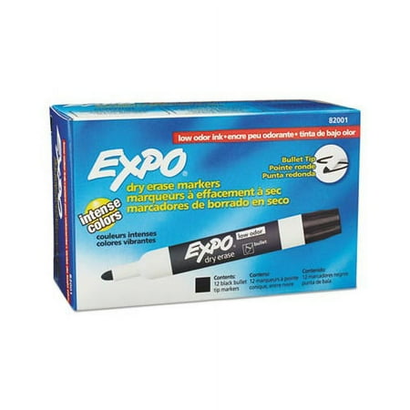 UPC: 0194629090501 | Low-Odor Dry-Erase Marker Medium Bullet Tip  Black  Dozen