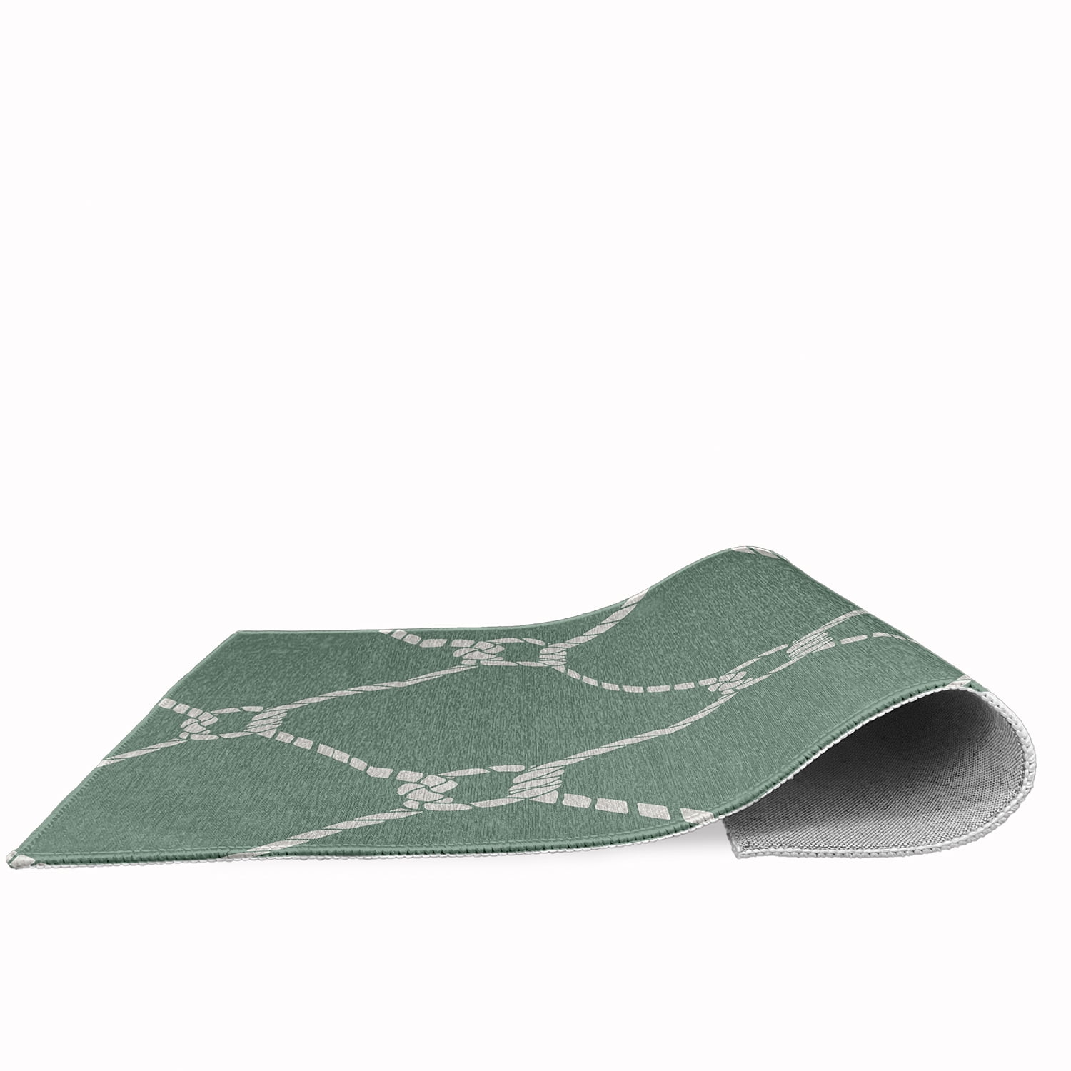 Simply Daisy 2' x 3' Ahoy! Nautical Chenille Rug, Sage