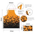 thumbnail image 7 of Halloween Bat Silhouette Apron-Garden Aprons for Women with Pockets-Cotton Linen Waterproof Kitchen Cooking Gardening Aprons Adjustable for Kitchen,Cooking,BBQ and Salon 32"x27", 7 of 7