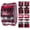 Red, variant on Soimoi 40Pcs Check & Tartan Print Cotton Precut Fabrics For Quilting Craft Strips 2.5x42inches Jelly Roll - Magenta & Black