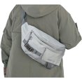 thumbnail image 1 of Grand Sac Banane Grande Taille pour Hommes Femmes Imperméable, Sac de Taille avec Sangle Réglable pour Voyage Sports Randonnée Course, Sacs Banane Militaires Bandoulière, Blanc, 1 of 7
