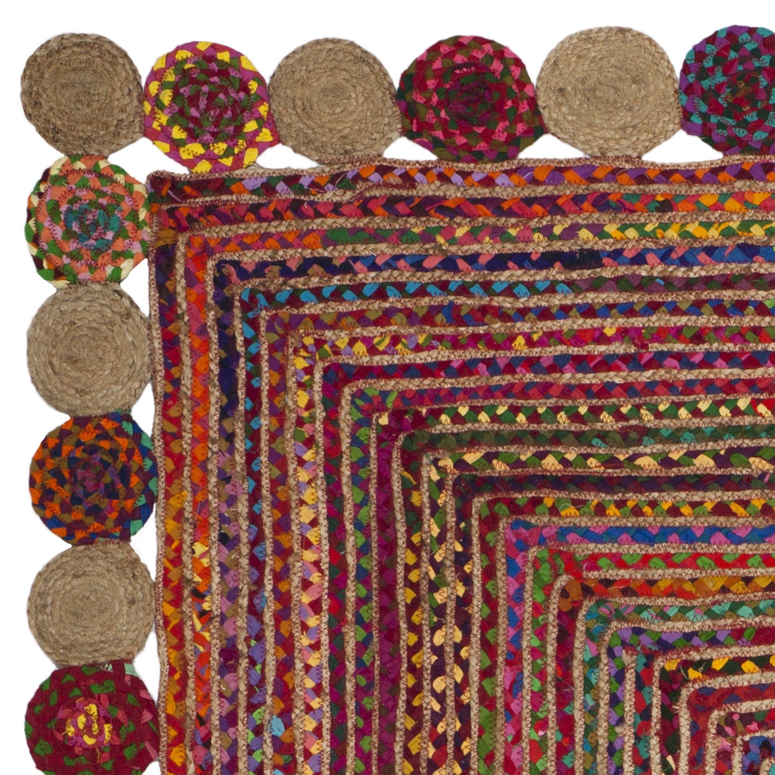 SAFAVIEH Cape Cod Kyle Geometric Area Rug, Red/Multi, 6' x 9'