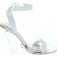 thumbnail image 6 of Bella Marie Womens Velna-1 Fashion Transparent Lucite Wedge Dress Shoes, 6 of 7