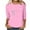 Pink, variant on Women's Graphic T-Shirt Relaxed Fit Lightweight 3/4 Sleeve T-Shirt Dandelion Floral Print Casual Spring Summer Tees