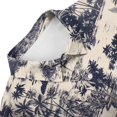 thumbnail image 4 of NAMTYQX Mens Graphic T-Shirts Button Up Short Sleeve Textured Patterned Plus Size Light Vneck Casual Graphic Tees Men Navy Size L, 4 of 5