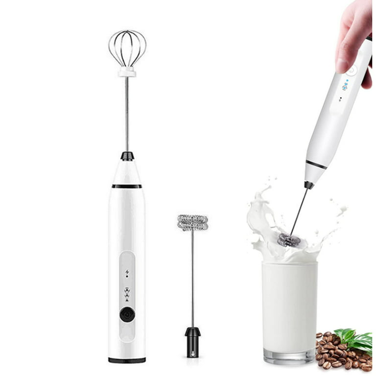 Milk Frother, USB Rechargeable 3 Speeds Mini Drink Mixer Electric Coffee  Frother Hand Held - Egg Beater, Mini Foamer