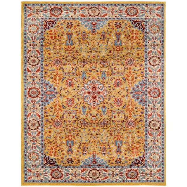 Amer Rug SNA77999 Tapis de Zone Tissé à la Machine 7 Pi. 9 Po. x 9 Pi. 9 Po. - Or