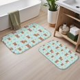 thumbnail image 2 of Highland Cow and Flower Print Bath Mat Set Of 2,Non-Slip Rug for Bathroom,Kitchen,Bedroom,Entrance, 30x17 and 23.5x15.7 Inches, 2 of 5