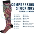 thumbnail image 4 of Coolnut Mandala Compression Socks, 1 Pack Women Men Long Stocking (20-30mmHg) Travel Knee High Stockings for Athletic Sports,Running,Cycling,Nursing, 4 of 6