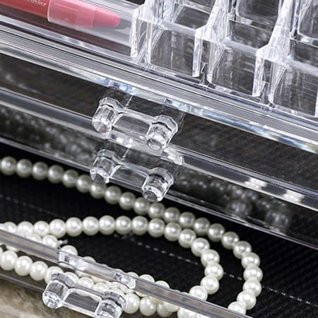 Organizer Clear Acrylic Drawer Grids Transparent Makeup Display Storage Box