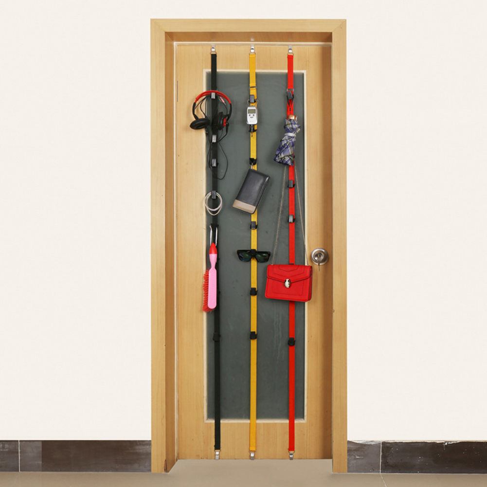 Ludlz Adjustable Hanging Hook Rack Rope Door Hanger Clothes Bag Hat Storage String Wall Mounted Coat Rack锛孌oor Clothes Hanger for Living Room, Cloakroom, Bathroom - image 4 of 7