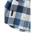 thumbnail image 4 of Aunavey Womens Plaid Lapel Button Dwon Shacket Warm Jacket Shirts Coats with Pockets, 4 of 6