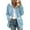 Light Blue-01, variant on Sherpa Jackets For Women Fuzzy Fleece Coat Faux Shearling Cardigan Warm Hooded Zip Up Outwear