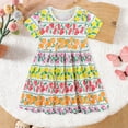 thumbnail image 2 of vigerkar Robe pour Petites Filles à Manches Courtes, Robe d'Été pour Tout-Petits, Robe Trapèze Décontractée pour Jouer, pour Enfants (Jaune, 2-3 Ans), 2 of 9