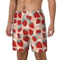 thumbnail image 2 of Uemuo Red Strawberry Pattern Mens Swim Trunks Quick Dry Board Shorts with Mesh Lining, Stretch Beach Shorts Quick Dry No-Chafing Board Shorts-XX-Large, 2 of 9