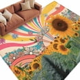 thumbnail image 6 of Sunflowers Area Rug 8x10 Washable Rug Non Slip Summer Botanical Floral Leaf Colorful Stripes Large Area Rug Soft Stainresistant Indoor Floor Carpet for Living Room Bedroom Home Office Dining Room, 6 of 8